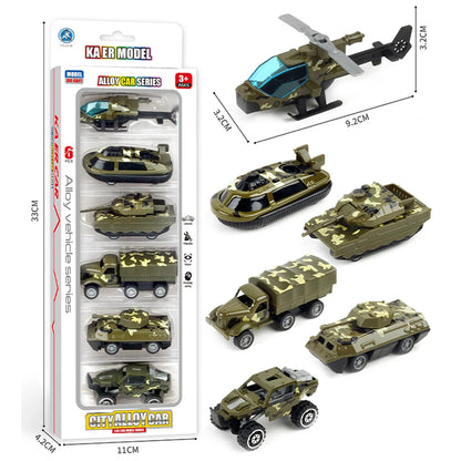 1:64 Alliage Voiture Miniature Militaire Camion Réservoir Collection Glissière Véhicule Jouet Avion Sous-marin Modèle Garçon Enfants Jouet Cadeau D'anniversaire