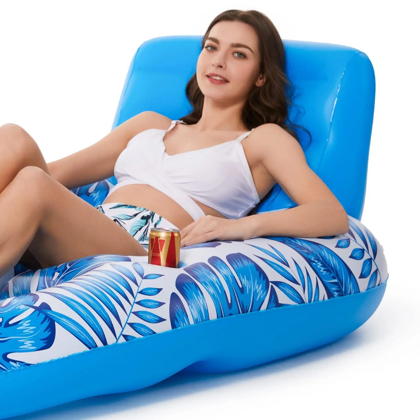 Floating Water Hammock Recliner Foldable Inflatable Swimming Air Mattress Inflatable float drainage Toy Float Lounge Rest Bed