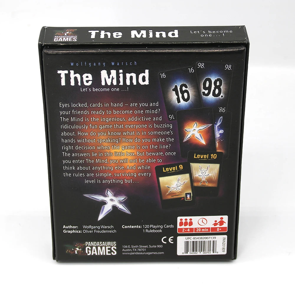 El juego de cartas The Mind Juegos de mesa para toda la familia Noche de juegos Juegos de cartas