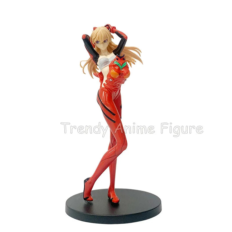 Figura de acción de 22 cm de NEON GENESIS EVANGELION, Eva Ayanami, Rei Asuka, juguetes de PVC, colección de anime, modelo de adornos de escritorio, regalos para niños