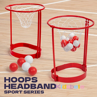 Head Hoop Basketball For Kids Adults Carnival Game Adjustable Basket Net Headband Party Birthday Family Indoor Outdoor Game