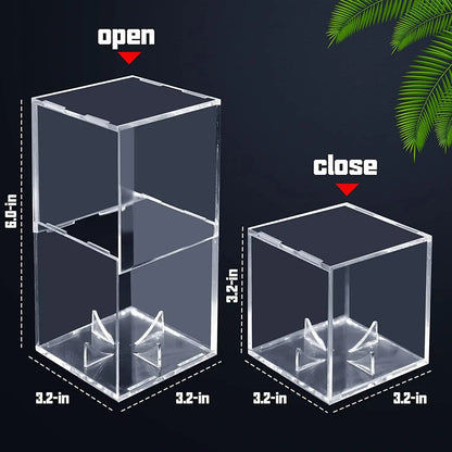 Caja de béisbol acrílica n.° 9 80*80*80 que muestra pelotas de tenis y golf transparente, caja de almacenamiento con protección UV contra el polvo