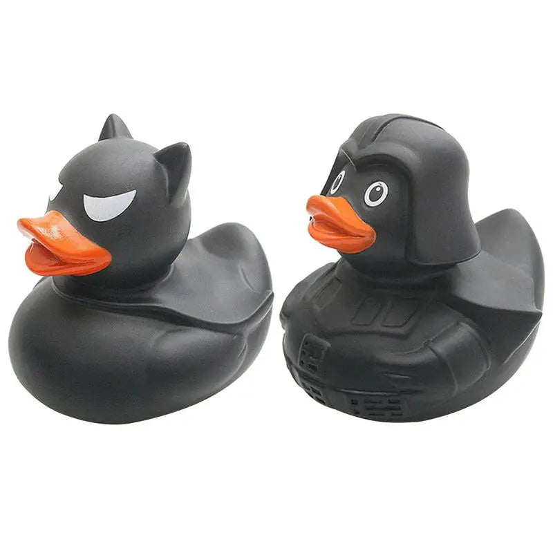 Pato de goma negro, divertidos mini patitos, juguetes de baño para niños, patos de Halloween, juguetes de bañera para piscina, suministros para fiestas de cumpleaños