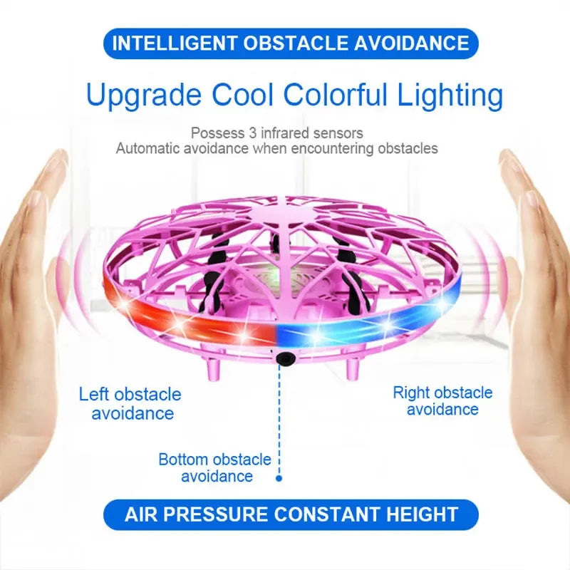 Colorful  Anti-collision Flying Helicopter Magic Hand UFO Ball Aircraft Sensing Mini Induction Drone Kids Electric Toy Gift