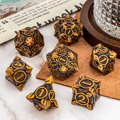 Ensemble de dés en métal KERWELLSI DND Dés de donjon et de dragon, ensemble de dés D&amp;D, dés de jeu de rôle RPG, dés D et D D20 D12 D10 D8 D6 D4