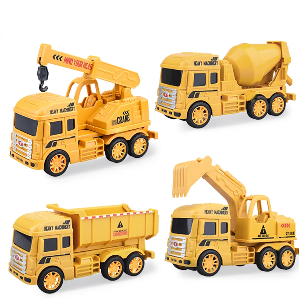 1 Pc Nouveau Modèle D'ingénierie De Voiture Moulé Sous Pression Excavatrice Grue Camion À Benne Basculante Véhicule À Ordures Classique Ville Construction Enfants Jouet pour Garçon