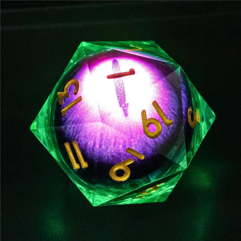 KERWELLSI Beholder Eye Single 33mm D20 Dice, 20 Sided DND D&D Dice for Dungeon and Dragon, Role Playing Dice RPG D and D Dice