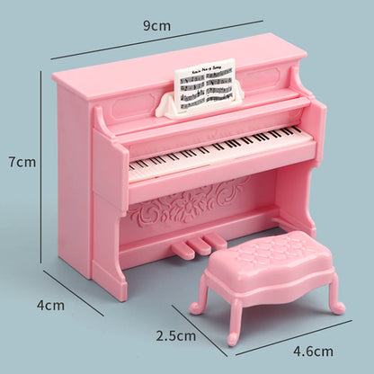 1:12 Maison de poupée Koala Miniature Meubles Simulation Musique Piano Électrique Décoration Micro Modèle Fille Playhouse Cadeau D'anniversaire Jouet