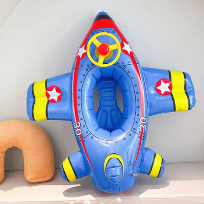 Avion Gonflable Anneau De Natation Jeux D'eau Pour Enfants Siège Flotteur Bateau Sécurité Jouet De Plage Piscine D'été Siège Gonflable