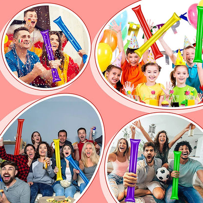 Colorful Long Balloon Inflatable Fuel Stick Wholesale Clapping Stick Sports Party Cheer Inflatable Stick Cheer Props Noise Maker