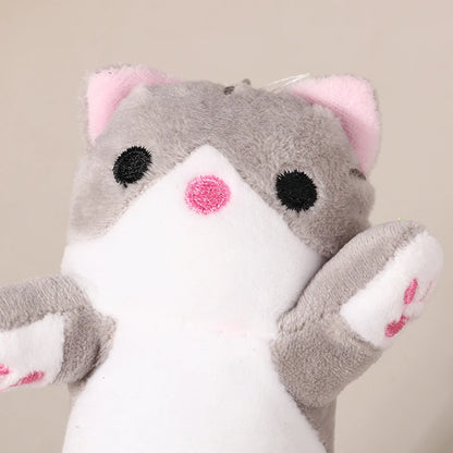 Porte-clés en peluche pour chat long de 16 cm, mignon, poupée, sac, pendentif, décoration, machine à gratter, cadeaux d'anniversaire pour filles