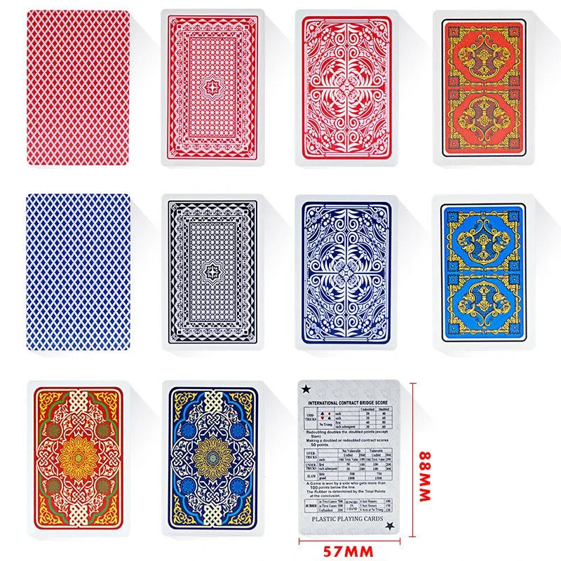 1 Set Playing Cards PVC Waterproof Playing Cards Plastic Crystal Game Ware Durable Supplies Creative Gift Practical Joke Party