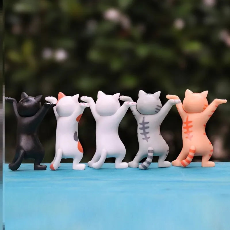 11 modèles de figurines de chat dansant, décoration d'animation, modèle de chat, jouet de mode, chat enchanteur, capsule, poupée, décoration de gâteau