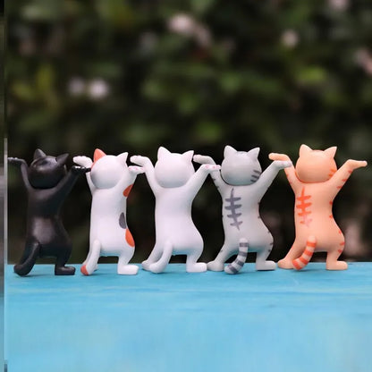 11 modèles de figurines de chat dansant, décoration d'animation, modèle de chat, jouet de mode, chat enchanteur, capsule, poupée, décoration de gâteau