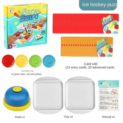 Juego de mesa interactivo para padres e hijos de hockey sobre hielo de colores para 2 jugadores, entrenamiento de pensamiento lógico, juguetes para niños