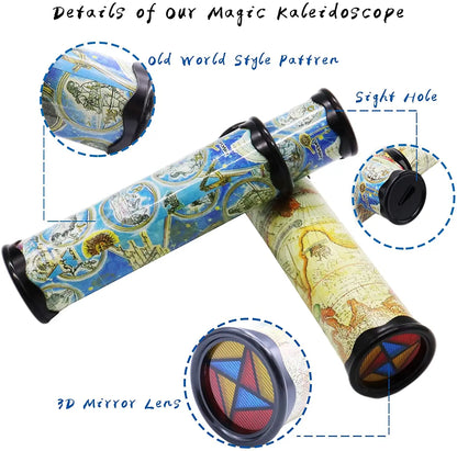 Kaléidoscope rotatif évolutif Lunettes de kaléidoscope magique Jouet du monde coloré fantaisie réglable pour enfants Jouet éducatif classique