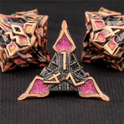 OUKELANWO DND Metal Dice Set D&amp;D, dés de jeu de rôle polyédriques Dungeon et Dragon, dés de jeu RPG D et D D20 D12 D10 D8 D6 D4