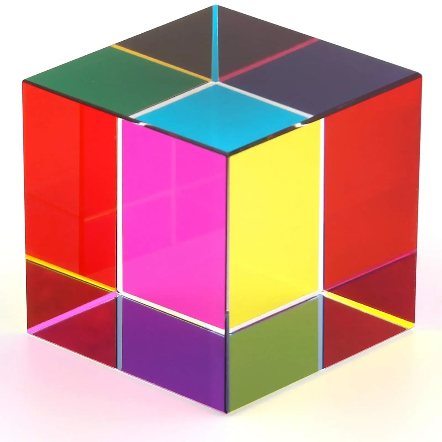 25mm Color Cube Prism Three Primary Colors Popular Science Optical Color Experiment Toys Home Color Neocubes Toy