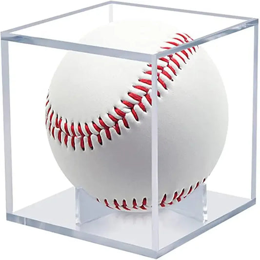 Caja de béisbol acrílica n.° 9 80*80*80 que muestra pelotas de tenis y golf transparente, caja de almacenamiento con protección UV contra el polvo