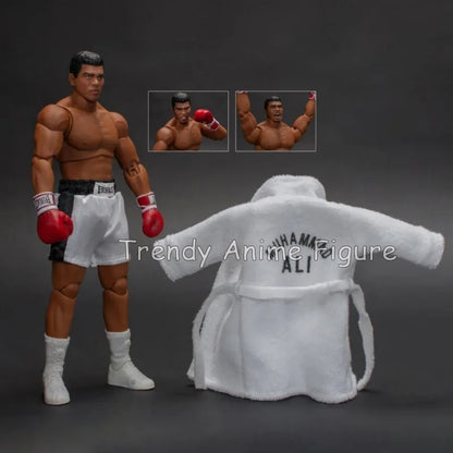 Fighting Champion Ali Action Figure 18cm ST Boxing Champion Gold Belt Tyson Movable Toys Ornaments PVC Figures Collection Model