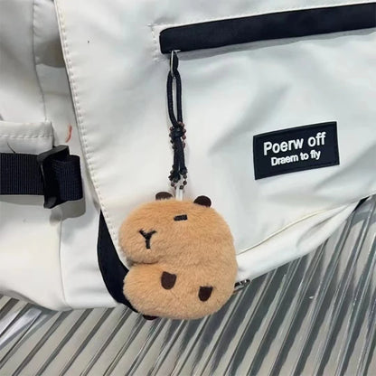 Creative Soft Stuffed Animal Capybara Plush Doll Star Squeak Toy Cartoon Bag Pendant Key Chain Backpack Car Bag Key Ring