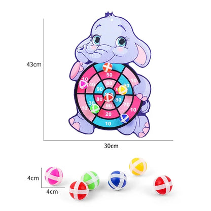 Children's Darts Target Sticky Ball Throwing Target Montessori Parent-child Interaction Indoor and Outdoor Throwing Ball Toys