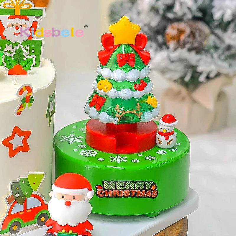 Christmas Tree Music Box Musical Box Portable Christmas Scene Kids Gift Novelty Crystal Ball Music Box