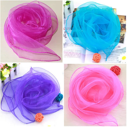 5/10Pcs Candy Color Gymnastics Scarves For Outdoor Game Toy Parent-child Interactive Dancing Juggling Towels Sports Handkerchief