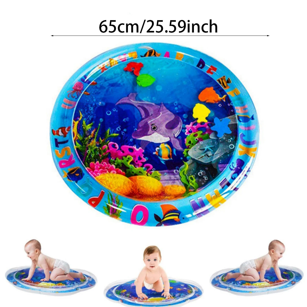 Baby Inflatable Water Mat, Water Play Mat, Baby Toys Activity Mat, Aquarium Mat, Promote Baby Motor And Sensory Development, Gro