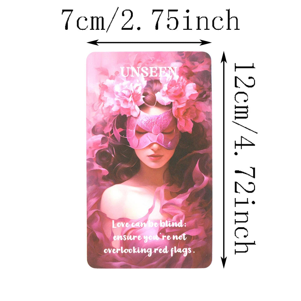 Cartes Oracle de Tarot Romance et Amour Version Anglaise 12x7cm dans une Boîte Jouets de Voyance Jeu de Divination Prophétie avec Mots-clés