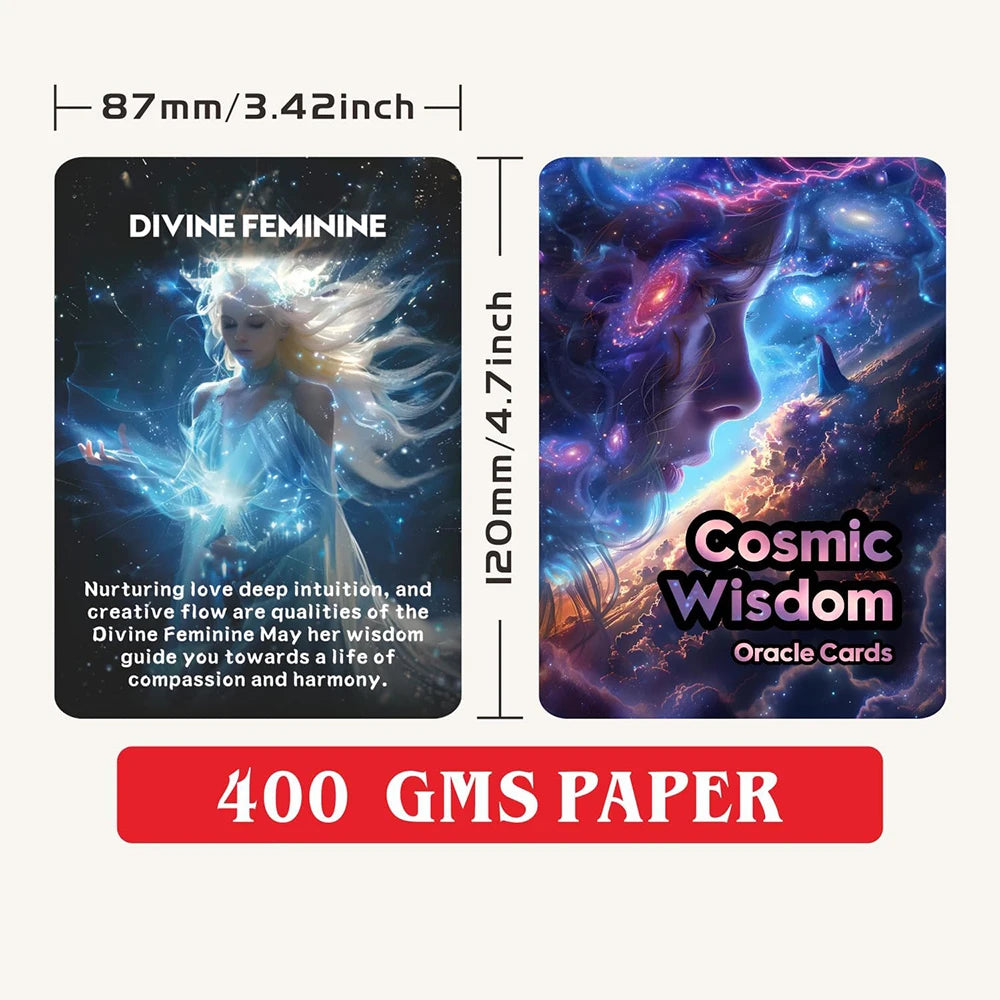 Cartes Oracle de la Sagesse Cosmique, Oracle de la Sagesse Spirituelle de l'Univers, Prédictions, Cartes d'Astrologie et d'Horoscope, Jeu de Tarot, 46 Cartes