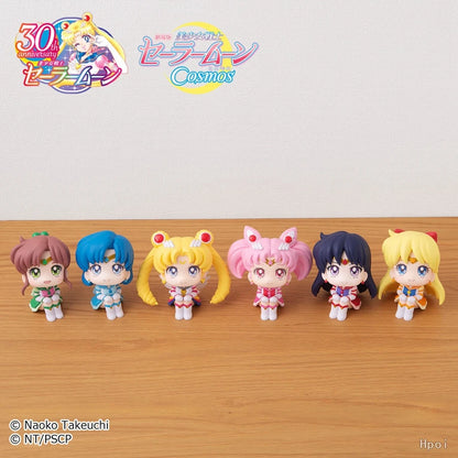 Figura de anime Sailor Moon de 7 cm, figura de acción de Tsukino Usagi/Chibiusa/Kino Makoto, figura de Sailor Mars, Júpiter, Mercurio y Venus, juguete para niños