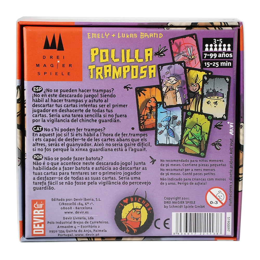 Mogel Motte Polilla Tramposa juego de cartas Deir-Juego de Polilla cheate (ES) Devir - Juego Polilla Tramposa, Juego de mesa, Ju