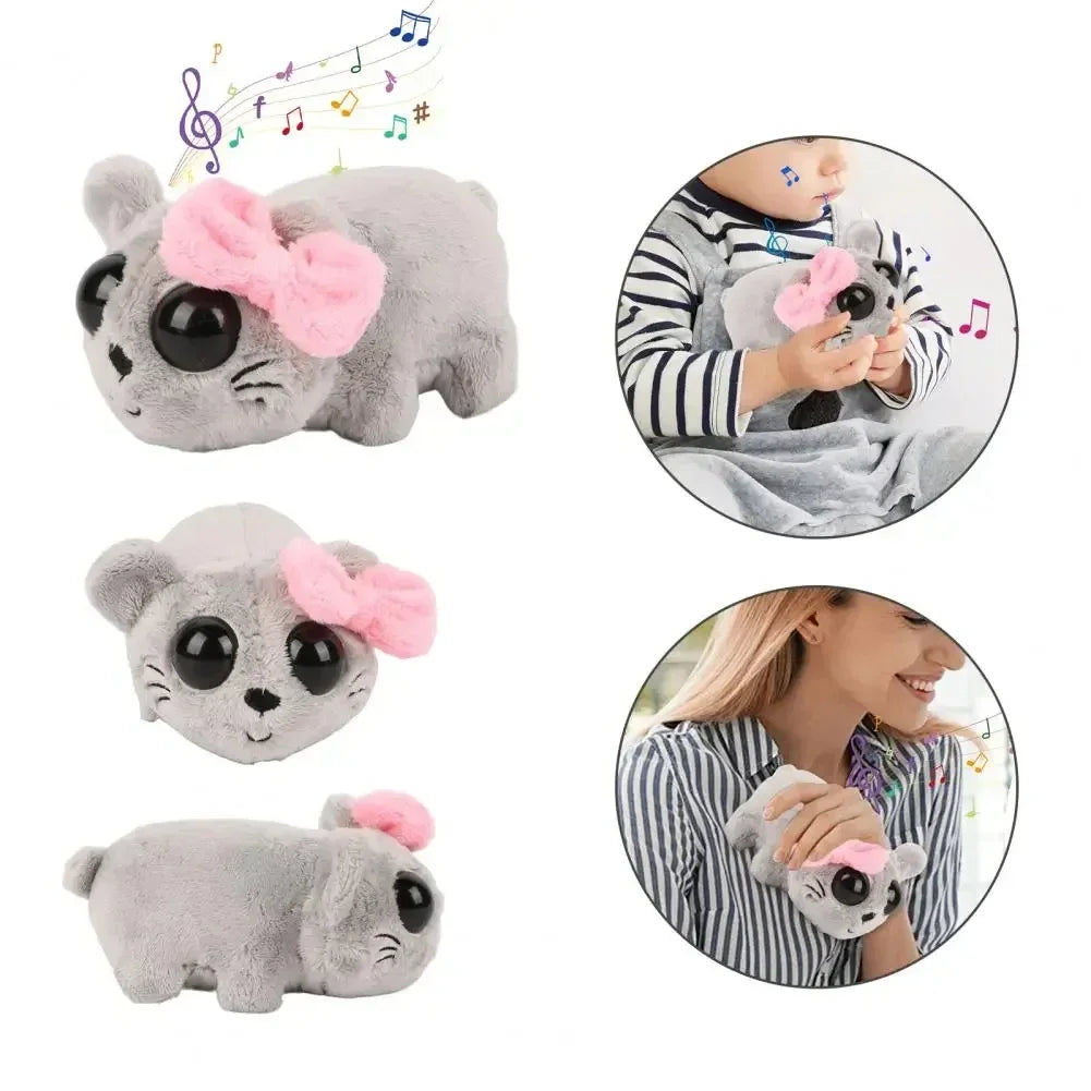 Kawaii Sad Hamster Musical Peluche Jouet Doux Peluche Animal Mignon Hamster Peluche Poupées pour Enfants Enfants Cadeau D'anniversaire De Noël