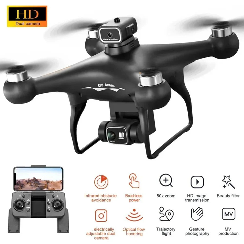 Dron profesional S116 MAX 2024 con cámara FPV 8K WIFI y motor sin escobillas para evitar obstáculos de 360°, cuadricóptero RC, minidron de juguete