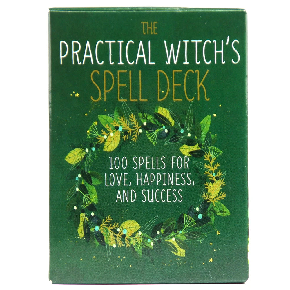 La baraja de hechizos de la bruja práctica Cartas del tarot Magia láser Juegos de mesa de visión en inglés para la adivinación del destino Fiesta de juegos Baraja del oráculo