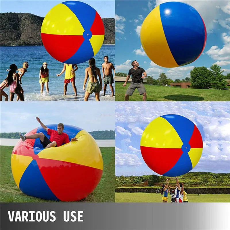 100/200 cm piscine gonflable géante plage épaissie PVC ballon de sport jeux d'eau en plein air fête jouet pour enfants ballon