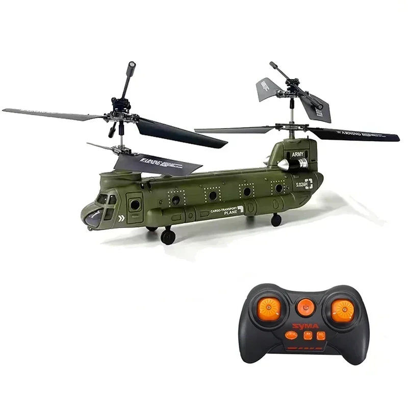 Hélicoptère télécommandé Syma, 2,4 G Hz S026h transport militaire Rc avion armé modèle Chinook jouets pour enfants cadeau d'anniversaire