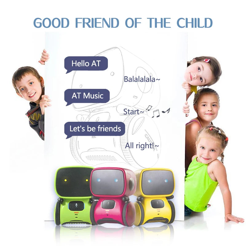 Robot de juguete con control de voz, robot interactivo, lindo juguete, robot inteligente para niños, baile, comando de voz, control táctil, juguetes, regalos de cumpleaños