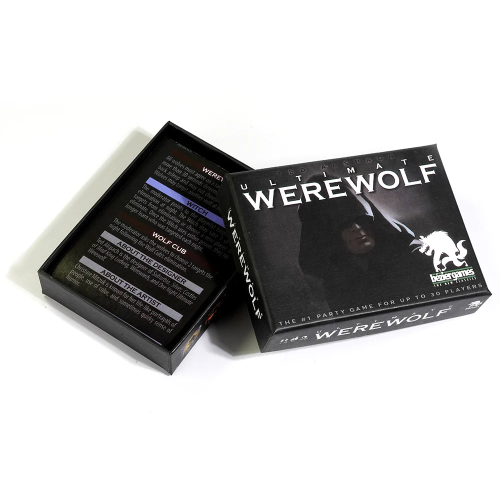 Jeu de cartes Ultimate Werewolf Revised Edition 14 rôles uniques sur 34 cartes de rôle pour garder les jeux frais et engageants Jeu de société sur le thème du loup-garou