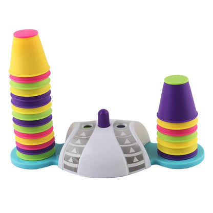 Juego de mesa de entrenamiento de lógica de alta velocidad con apilamiento de tazas plegables, juego de apilamiento deportivo, juego educativo para fiestas familiares