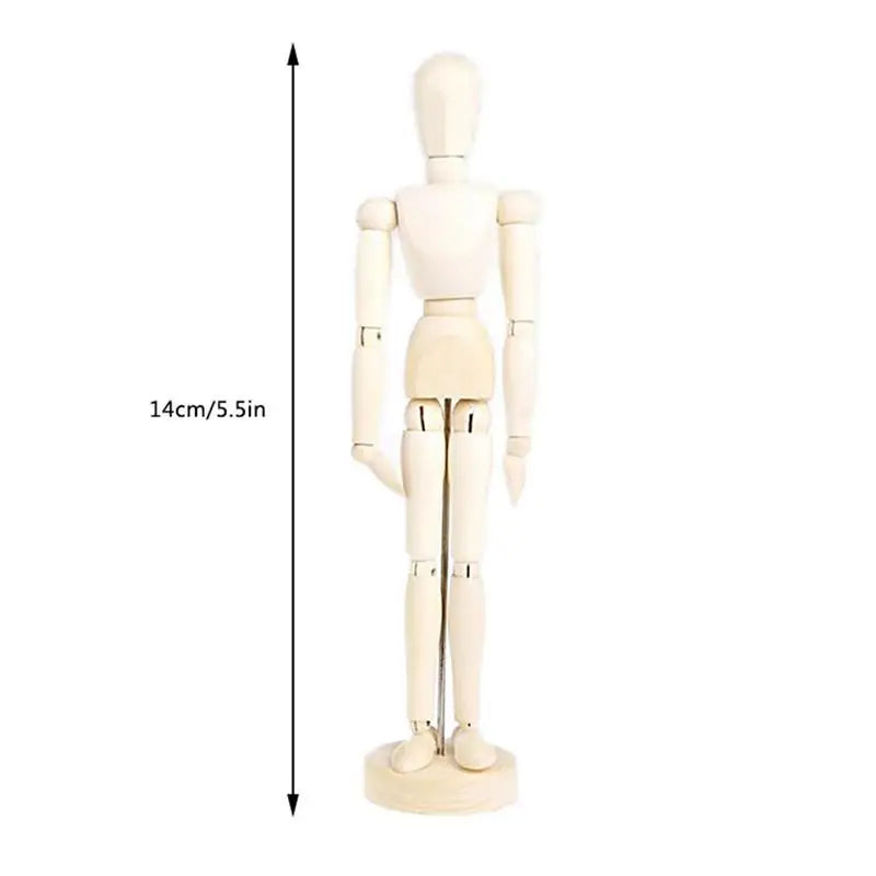 Figura de juguete de madera para hombre, modelo de maniquí con extremidades móviles para artistas, 4,5/5,5/8 pulgadas, para dibujar bocetos, juguetes educativos