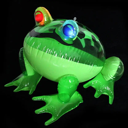 Cute Birthday Party Decor Gifts Kids Favors with Flashing Light Inflatable Toys Green Frog Blow Up Animal