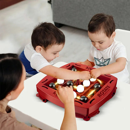 Juego de 4 en raya, juego de mesa educativo de lógica orbital, juego de estrategia rápido para 2 jugadores, tablero de lógica de pista para diversión familiar, juguetes de fiesta