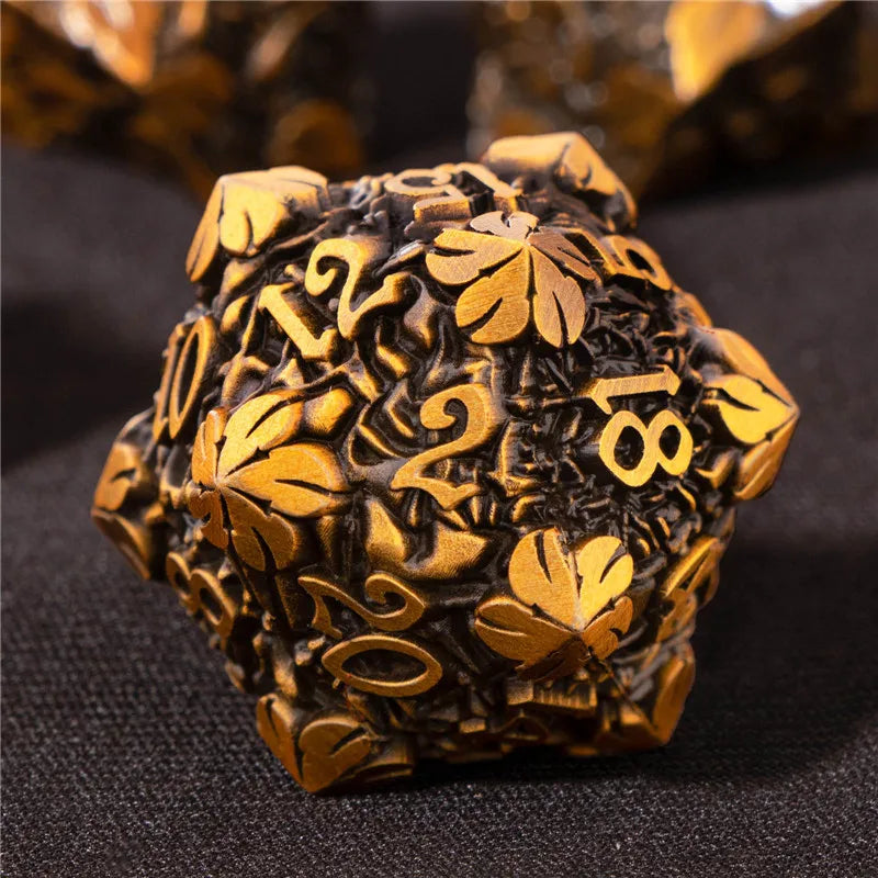 Ensemble de dés en métal KERWELLSI DND, dés polyédriques pour donjons et dragons D&amp;D RPG, jeu de rôle fait à la main D20 D12 D10 D8 D6 D4