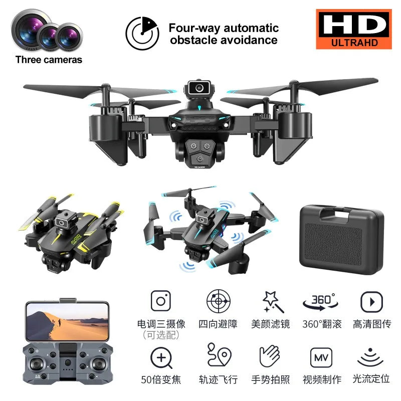 New KY605S RC Drone 8K Professinal With Three Camera Wide Angle Optical Flow Localization Four-way Obstacle Avoidance Quadcopter