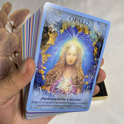 Versión en español Baraja de oráculo Consejos de ángeles Aprender cartas de tarot sólidas Runas Adivinación Adivinación