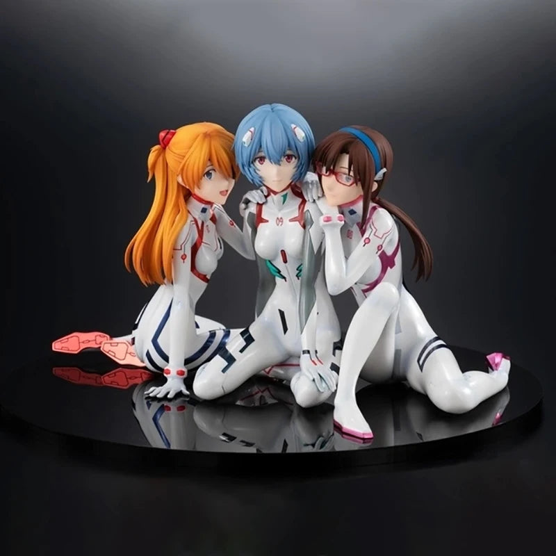 Figuras de acción de Anime EVA Ayanami Rei NEON GENESIS EVANGELION Asuka Langley Soryu Makinami Figuras de PVC Adornos Modelo Juguetes Regalos