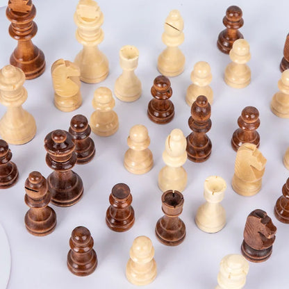 Wooden Chess Pieces 2.2/3/3.5 Inch King Figure Chess Game Pieces Tournament Wooden Finish Chess Figure Backgammon Pieces