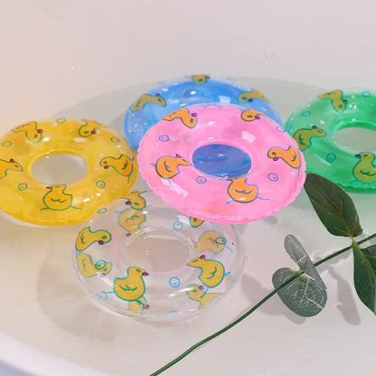 Mini bouée de bain pour enfants, jouet de bain, anneau flottant pour piscine, jouet pour bébé, poupée amusante, jeux gonflables en caoutchouc